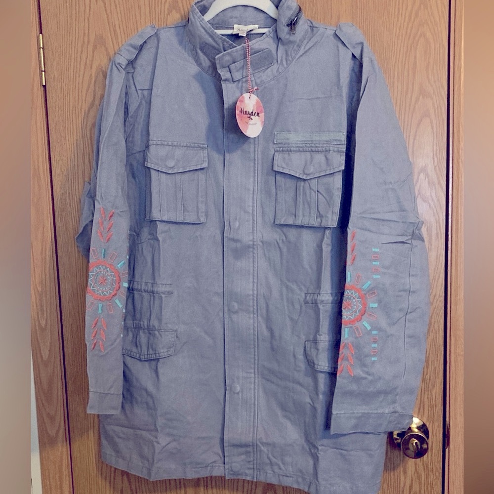 Hayden Utility Jacket Embroidered sleeves New